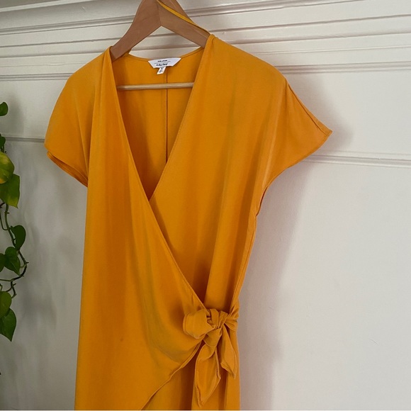 & Other Stories Midi Dress- Gold/ Yellow- Size 8 - Picture 4 of 6
